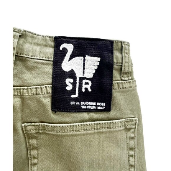 Free People x SANDRINE ROSE Women's Sz 24 Army Green Skinny Jeans NWT - Picture 12 of 12